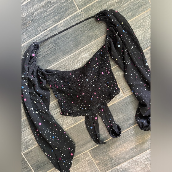 Buddylove black tie top - long sleeve - only worn for pics - Picture 5 of 9